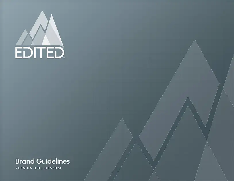 EDITED Brand Guidelines — visual identity system preview